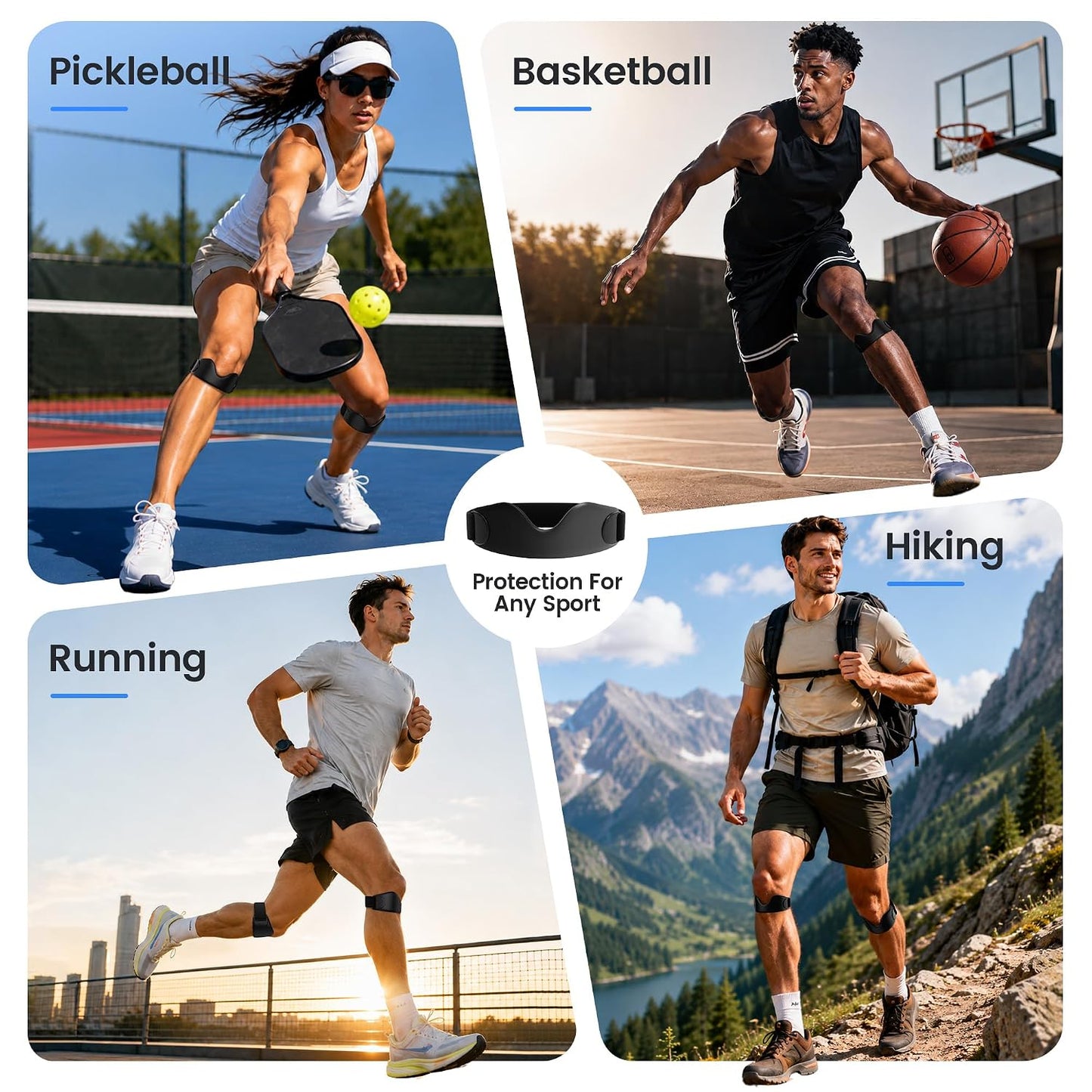 Stryde Precision Knee Strap- 2 Pack Silicone r Tendon Support Strap for Jumpers Knee, r Tendonitis, Pain Relief, Band, Knee Strap for Running, Hiking, Basketball, Soccer,Volleyball, Tennis, Workout