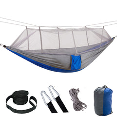 Camping Hammock with Built-In Mosquito Net – Lightweight Nylon, 16 Colors
