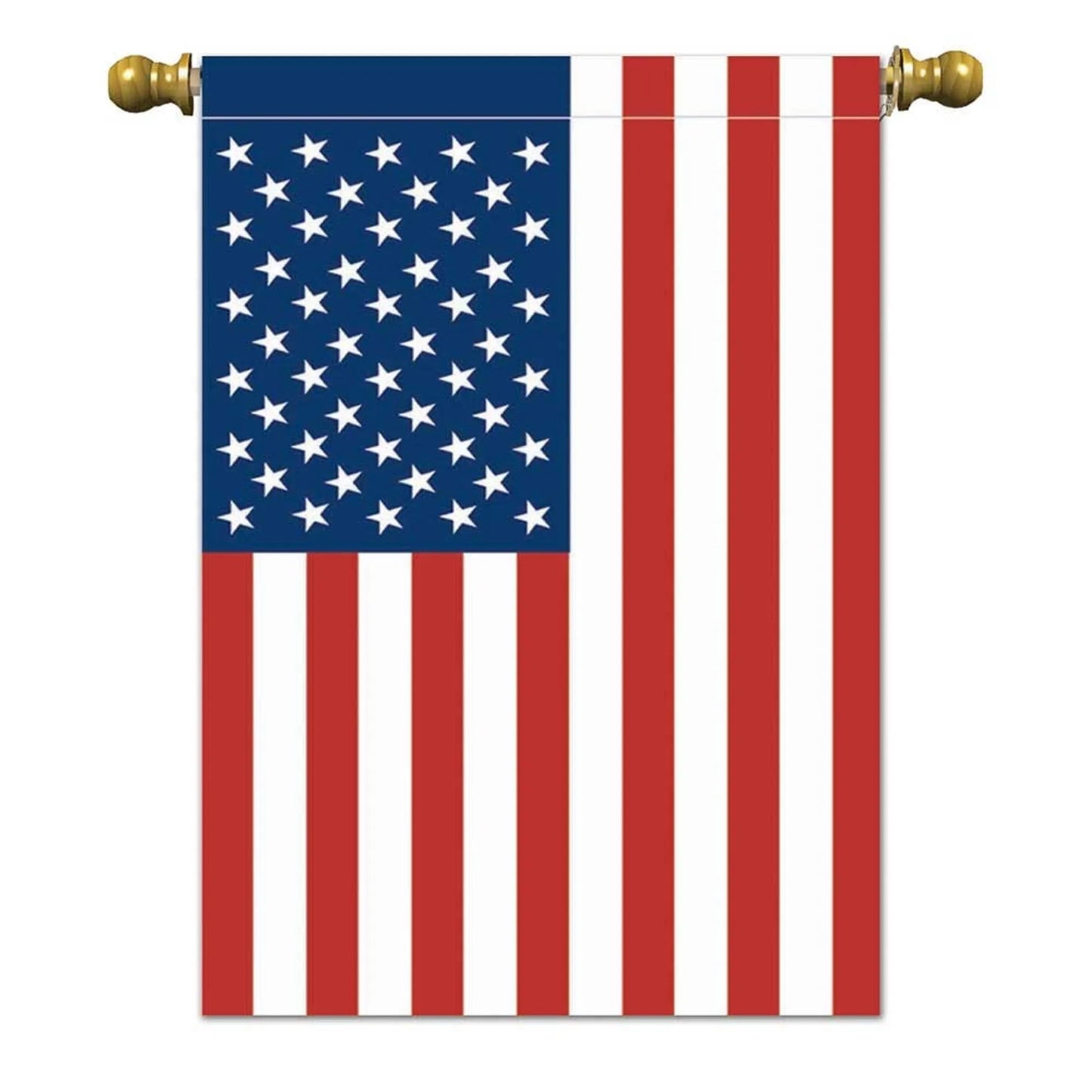 American Flag – Single Appliqué with Embroidered Stars & Interlocking Seams | 29" x 48"