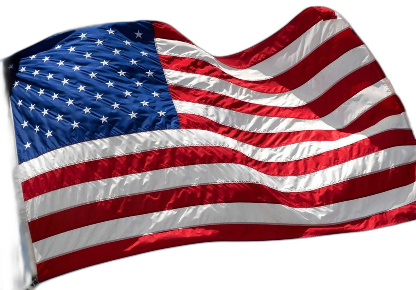 Set of 4 Embroidered Nylon American Flags – Heavy Duty, Fade & Wind Resistant | 3x5 Ft