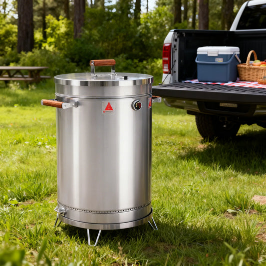 Alpcour 31" Portable Stainless Steel Smoker Barrel