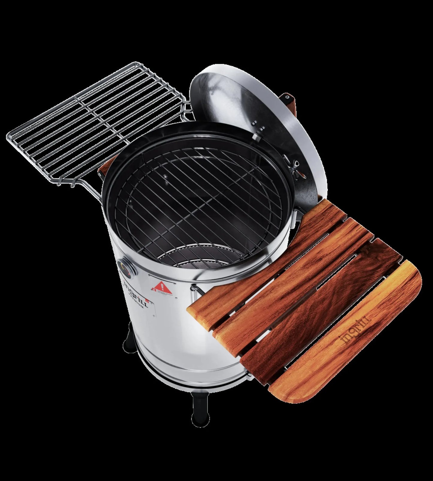 Alpcour 19" Portable Stainless Steel Smoker Barrel