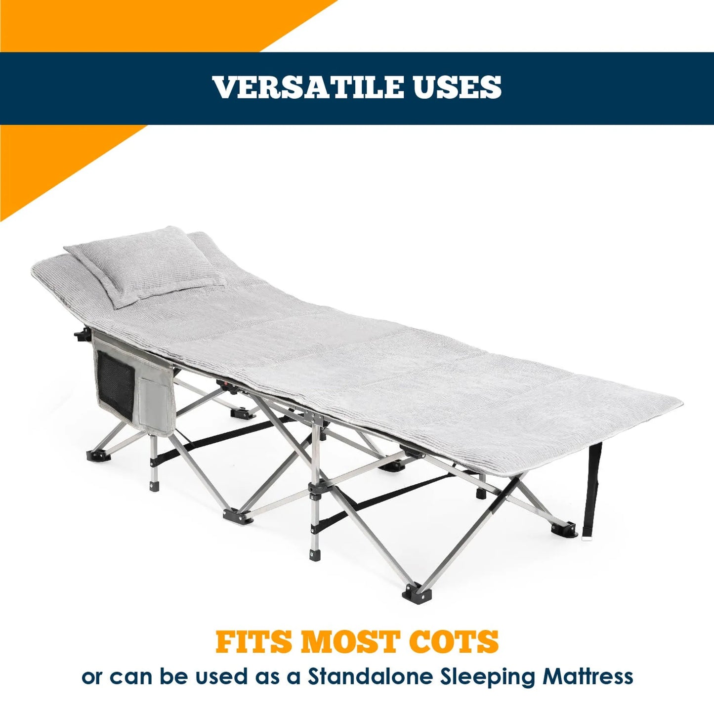 Alpcour Camping Cot Mattress Pad and Pillow