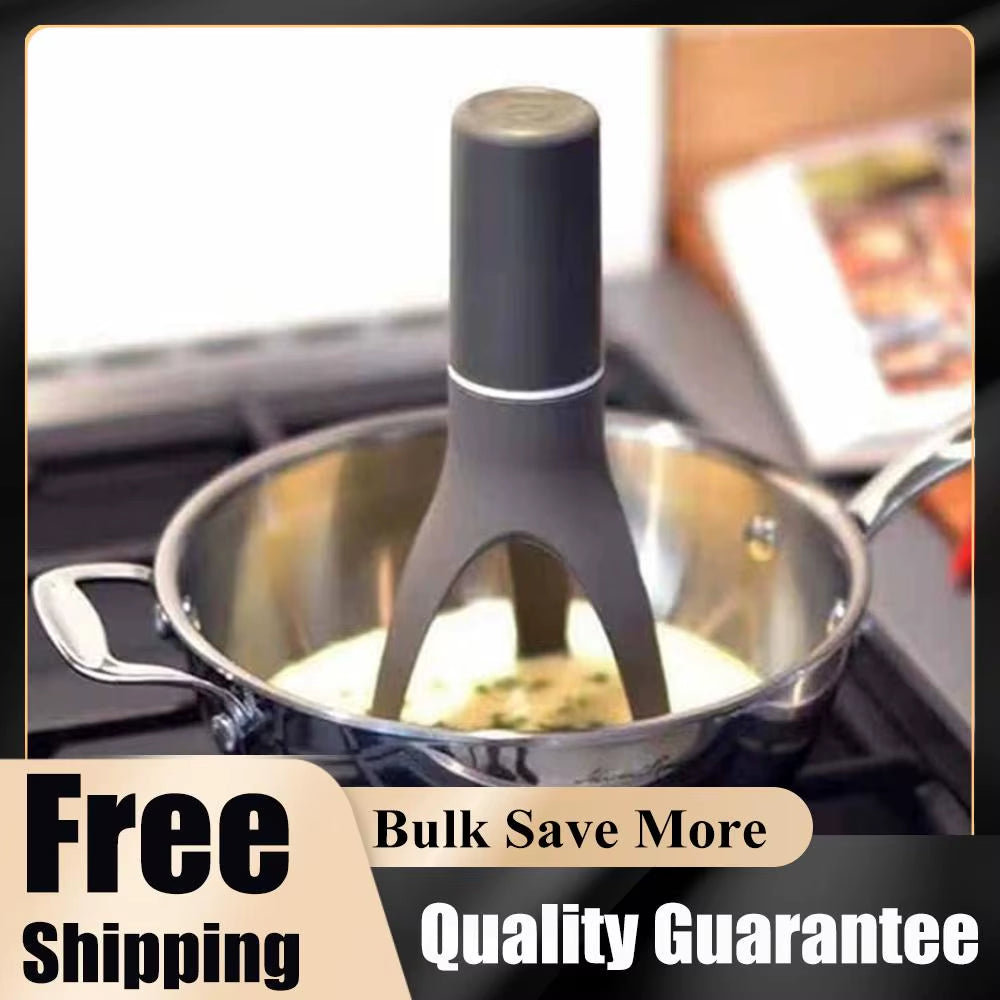 Automatic Triangle Pan Stirrer and Multifunctional Egg Beater for Sauces, Soups, and Cream – Dishwasher Safe and Battery Operated Kitchen Tool