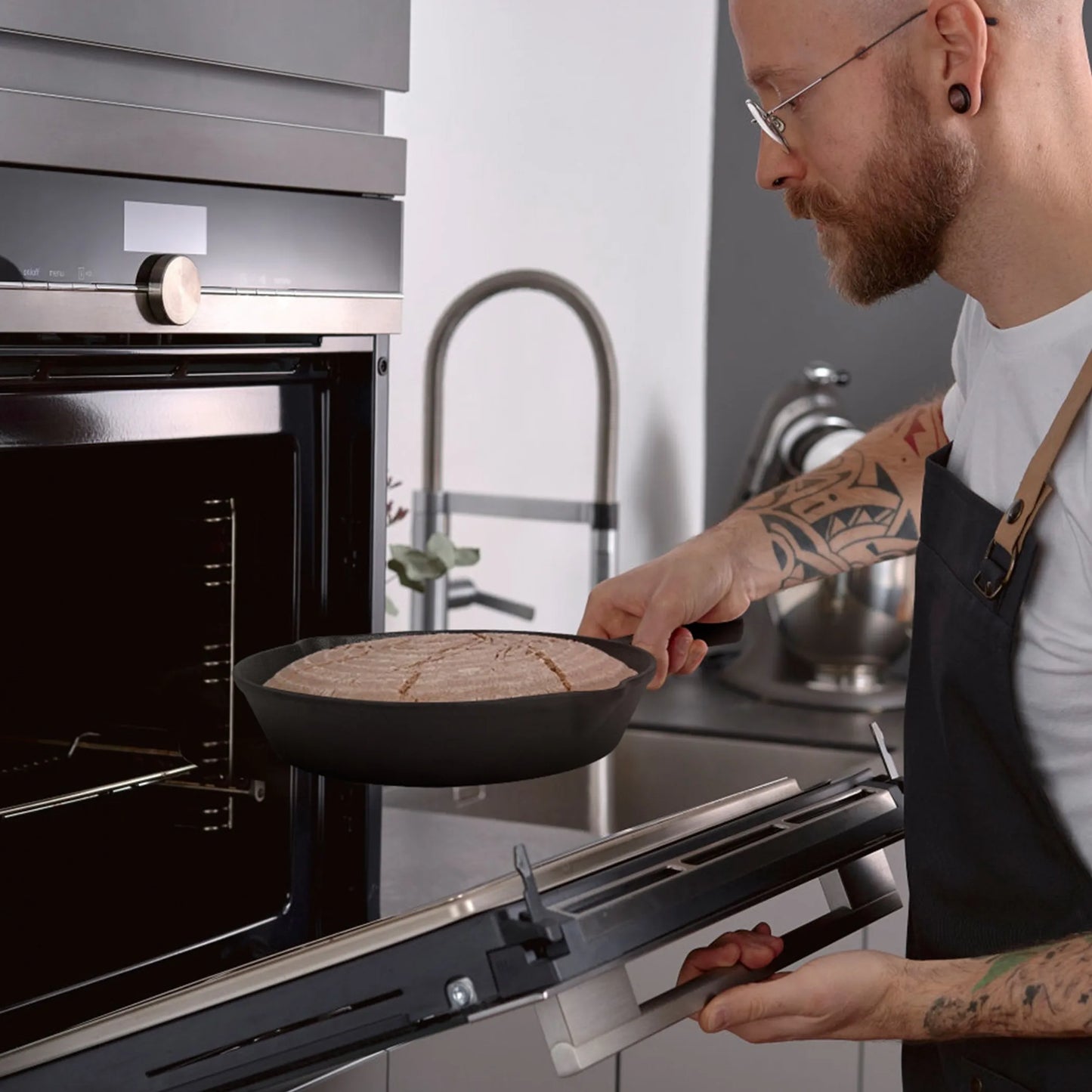 Alpcour 3-Piece Pre-Seasoned Cast Iron Skillet Set