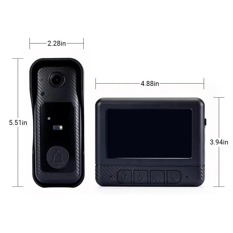 Wireless Video Doorbell Camera with Screen, No Wifi or App Needed, Night Vision, Two-Way Audio, Motion Detection, Battery Powered, Easy Installation, No Subscription, Summervibes, Dealsforyoudays