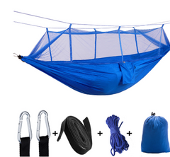 Camping Hammock with Built-In Mosquito Net – Lightweight Nylon, 16 Colors