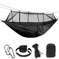 Camping Hammock with Built-In Mosquito Net – Lightweight Nylon, 16 Colors