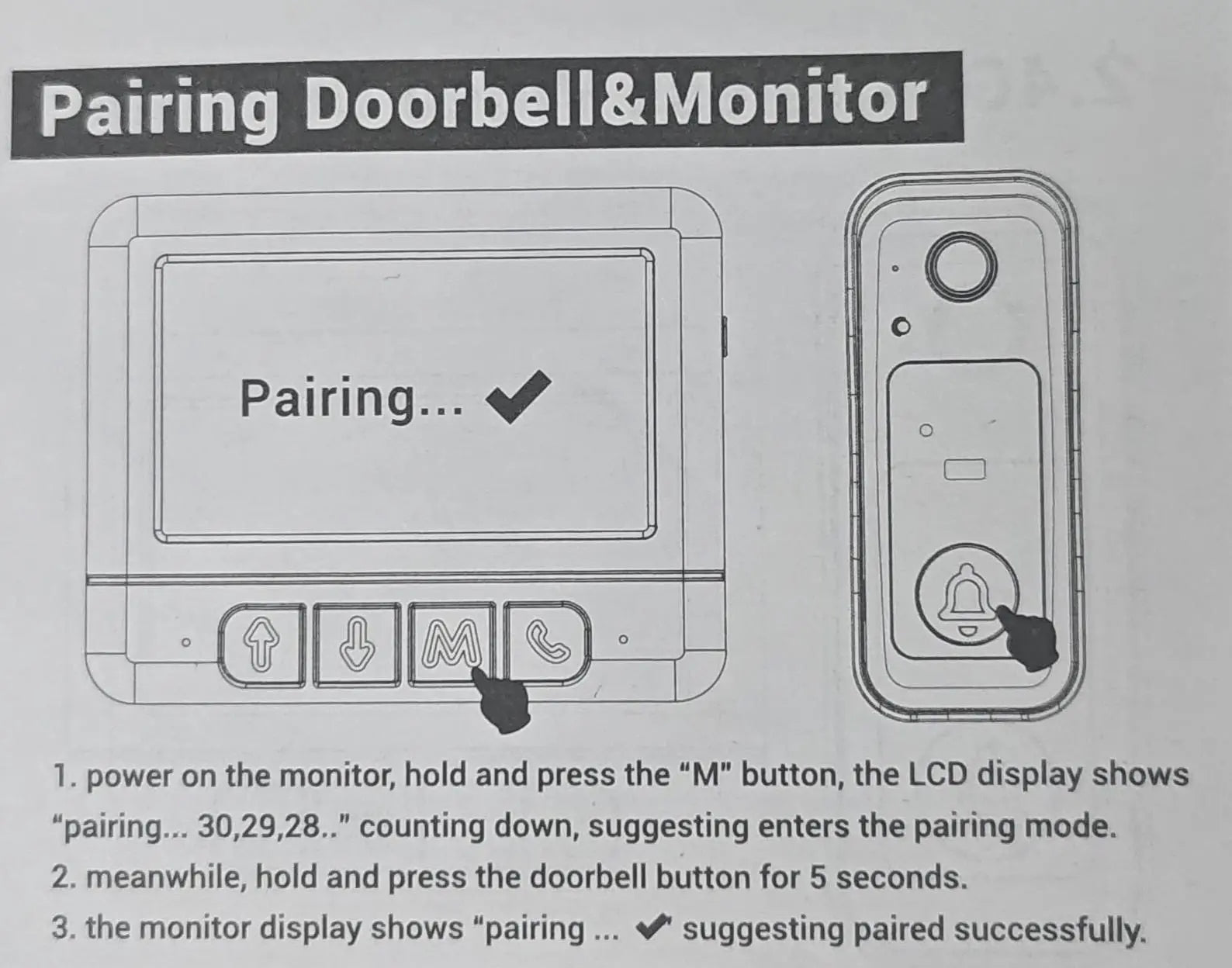 Wireless Video Doorbell Camera with Screen, No Wifi or App Needed, Night Vision, Two-Way Audio, Motion Detection, Battery Powered, Easy Installation, No Subscription, Summervibes, Dealsforyoudays