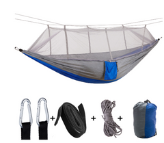Camping Hammock with Built-In Mosquito Net – Lightweight Nylon, 16 Colors