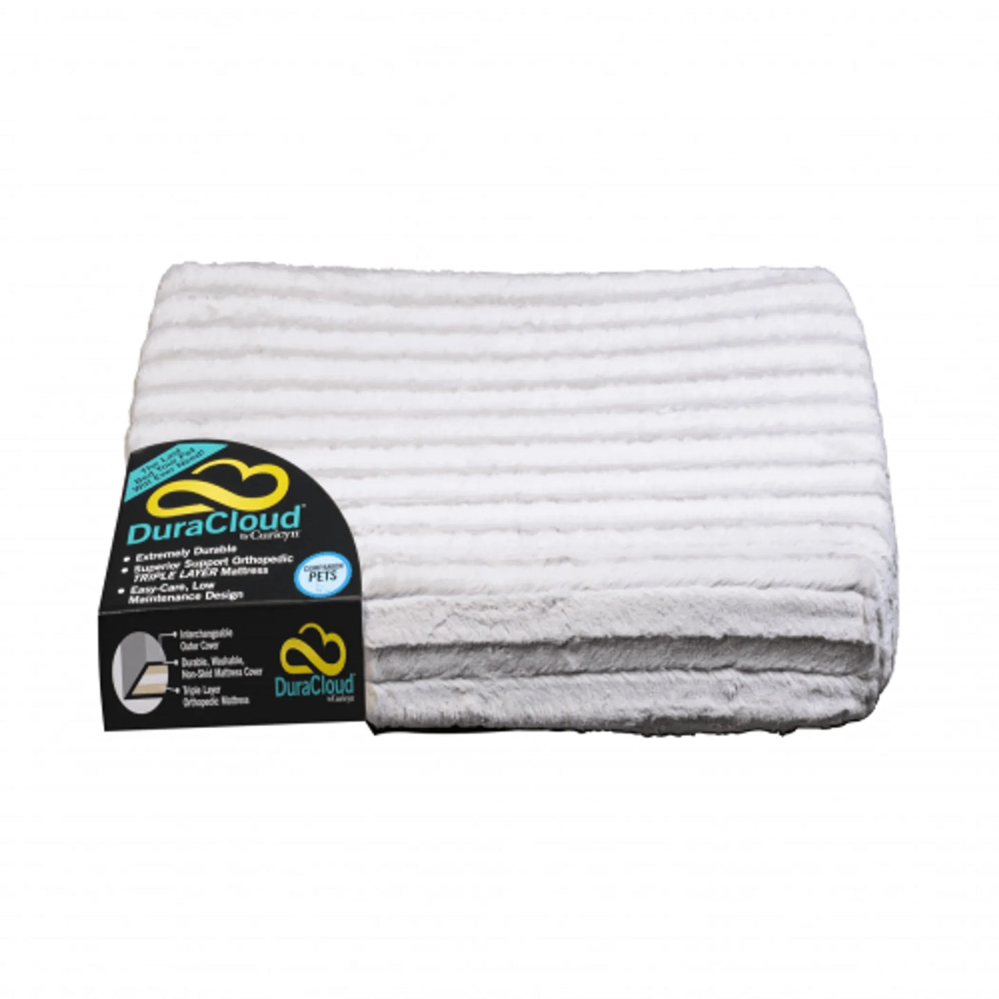 DuraCloud Orthopedic Pet Bed & Crate Pad – Hypoallergenic, Waterproof, Machine Washable