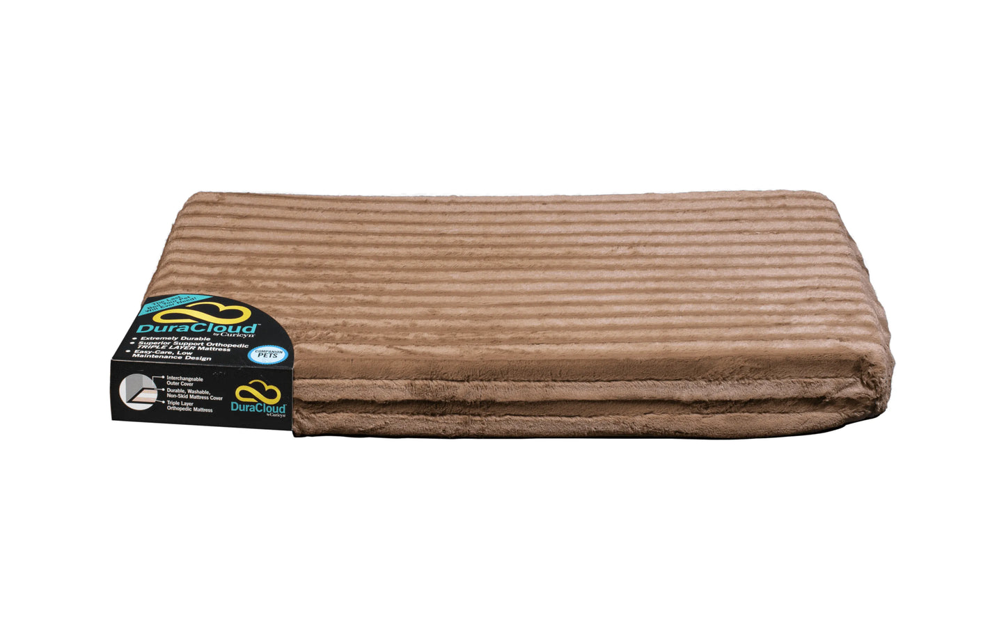 DuraCloud Orthopedic Pet Bed & Crate Pad – Hypoallergenic, Waterproof, Machine Washable