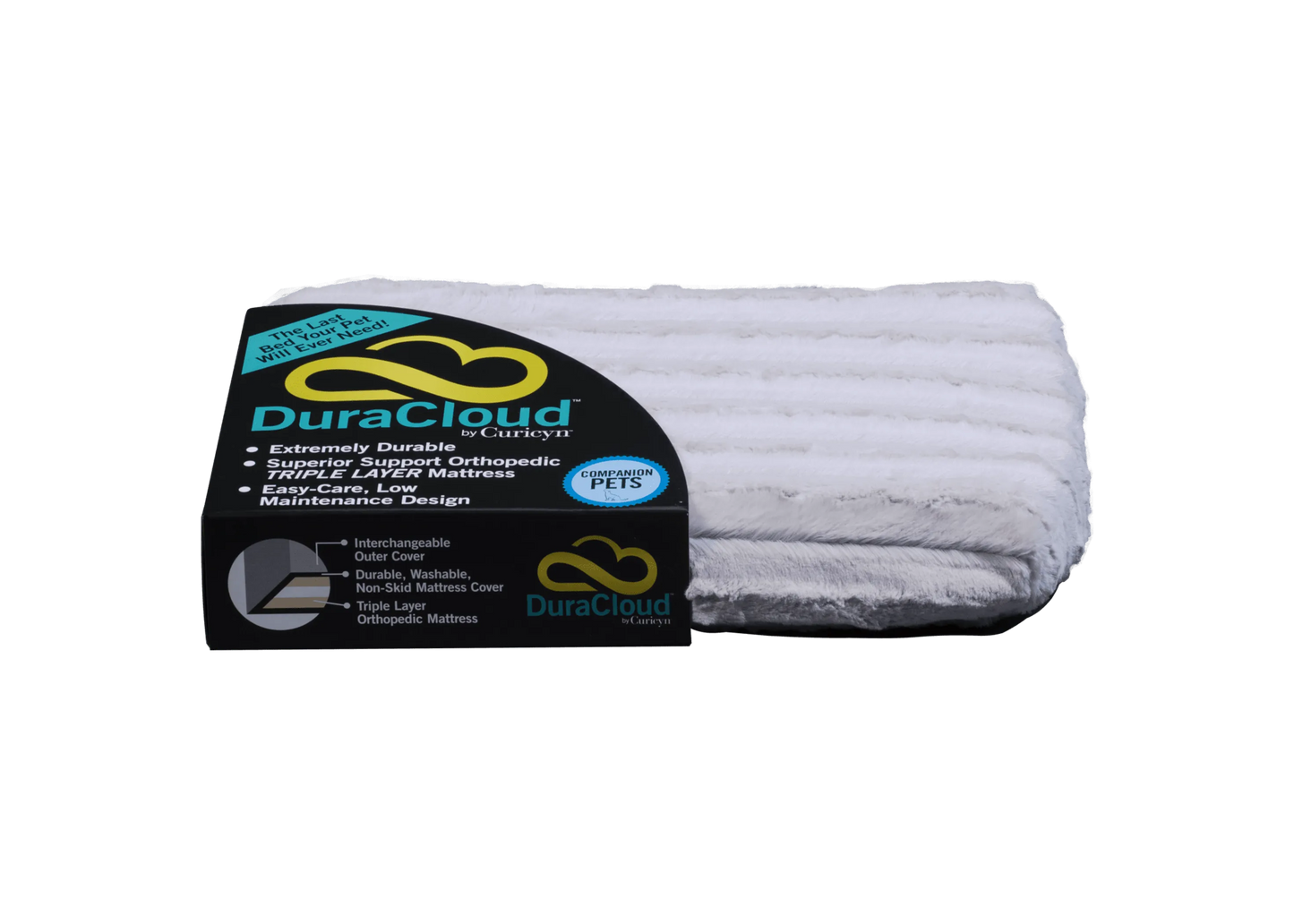 DuraCloud Orthopedic Pet Bed & Crate Pad – Hypoallergenic, Waterproof, Machine Washable