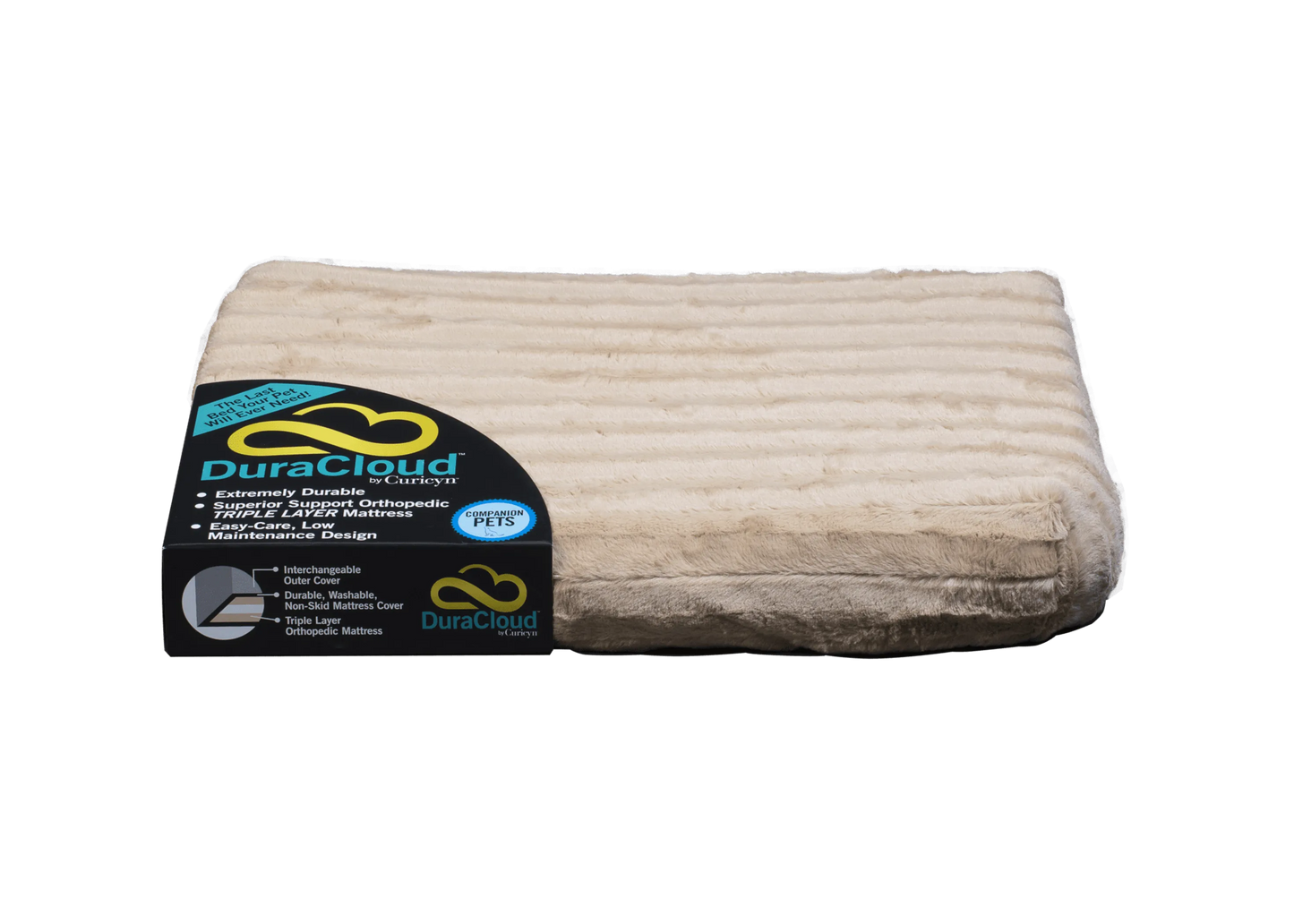 DuraCloud Orthopedic Pet Bed & Crate Pad – Hypoallergenic, Waterproof, Machine Washable
