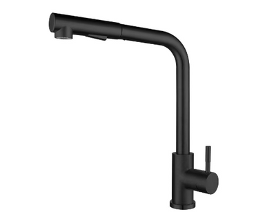 Retractable Kitchen Faucet – Stainless Steel, Single Handle | Matte Black & Chrome