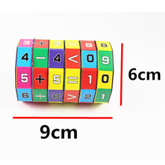 Kids Math Learning Cube – Educational Cylinder Puzzle for Addition, Subtraction & More