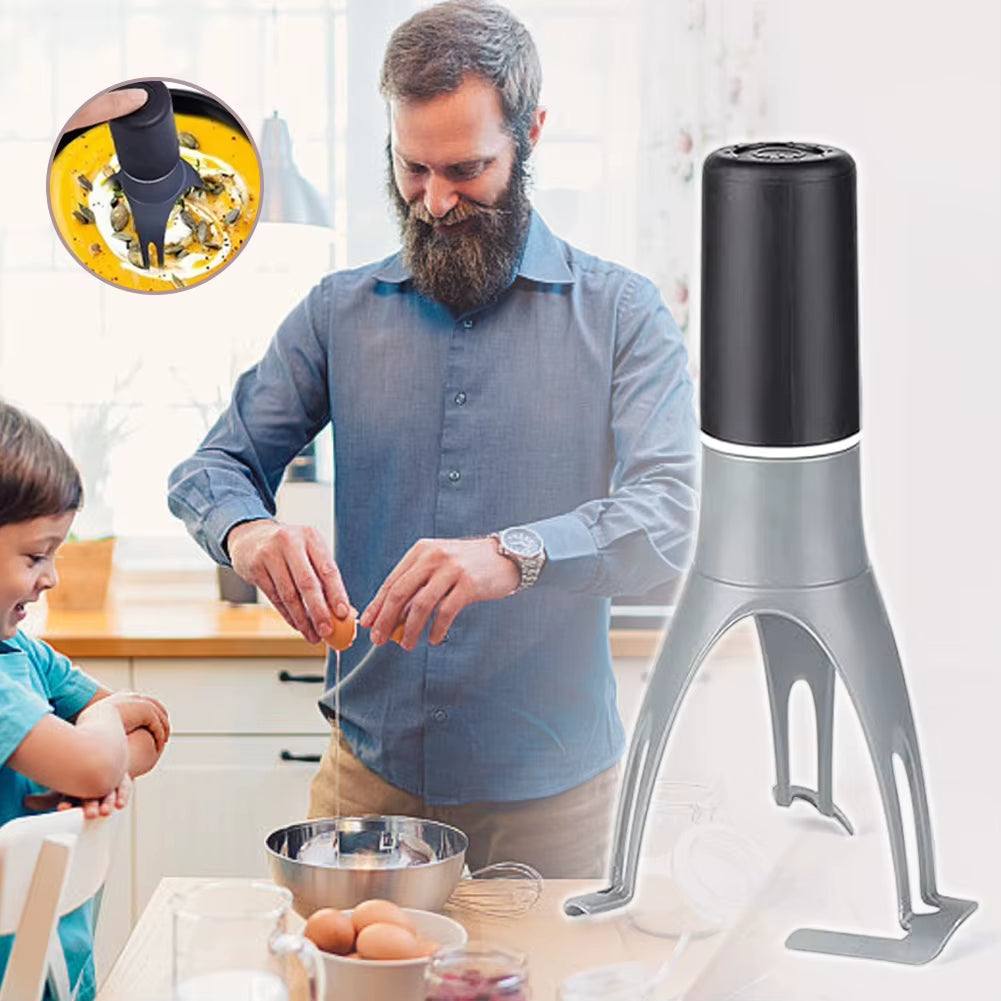 Automatic Triangle Pan Stirrer and Multifunctional Egg Beater for Sauces, Soups, and Cream – Dishwasher Safe and Battery Operated Kitchen Tool