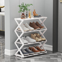 Double Layer X-Type Shoe Rack – Metal, Anti-Dust, 5 Colors