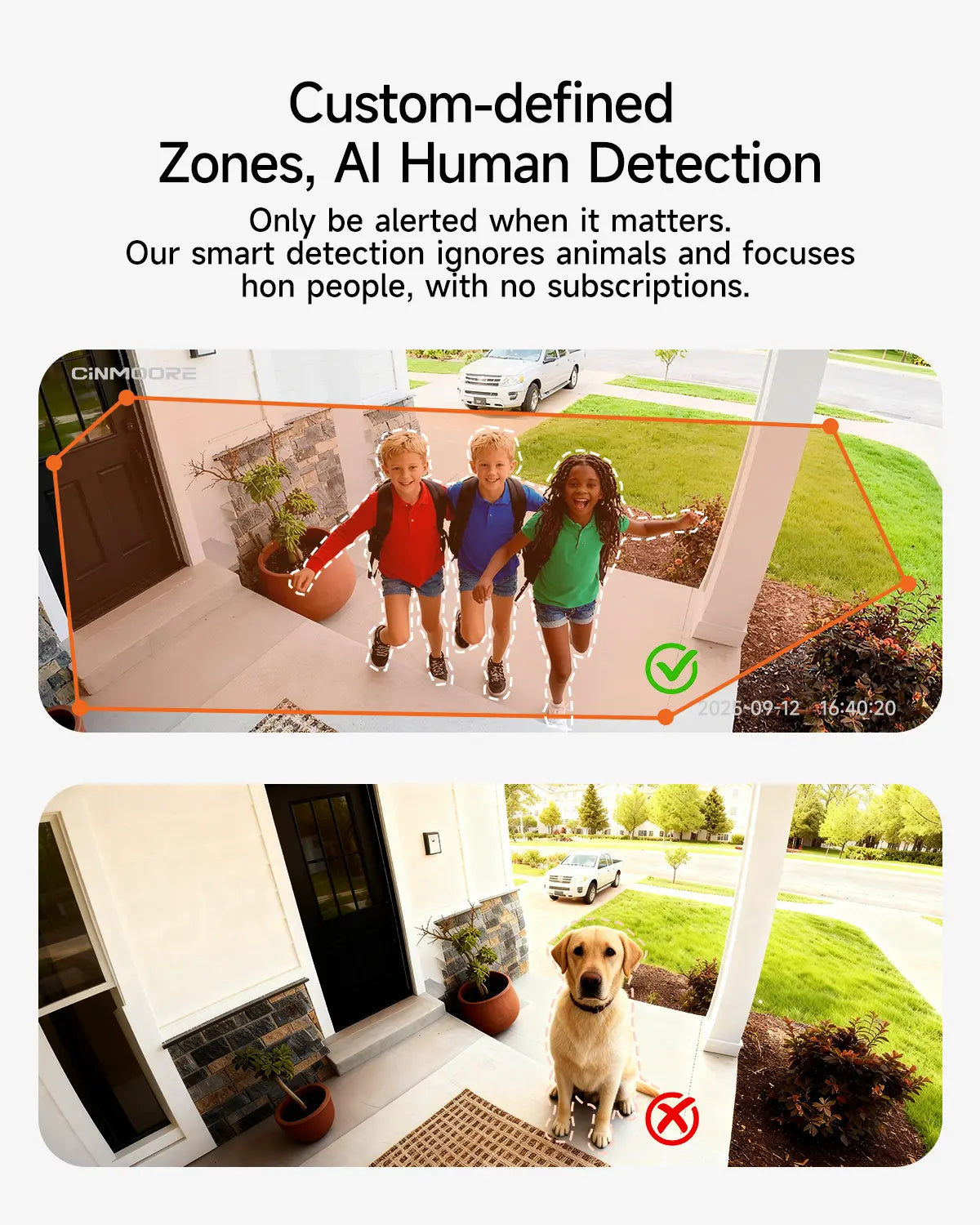 【2026 Big SALES】CINMOORE Outdoor/Indoor Magnetic Wireless Camera 2.5K Free Install Smart Garage 2.4G Wifi Security Camera – HD Video, Night Vision, Motion Detection, Magnetic, Wi-Fi, Two-Way Audio, Smartphone Control Lens