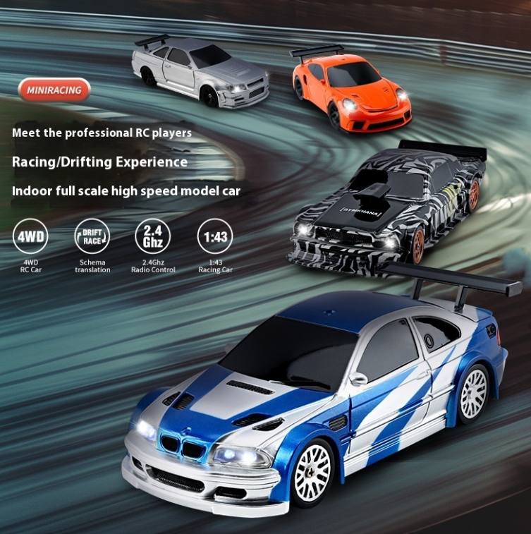 RC Drift Car for Kids – Dual Tires, 4 Colors, Ages 7-14