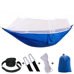 Camping Hammock with Built-In Mosquito Net – Lightweight Nylon, 16 Colors